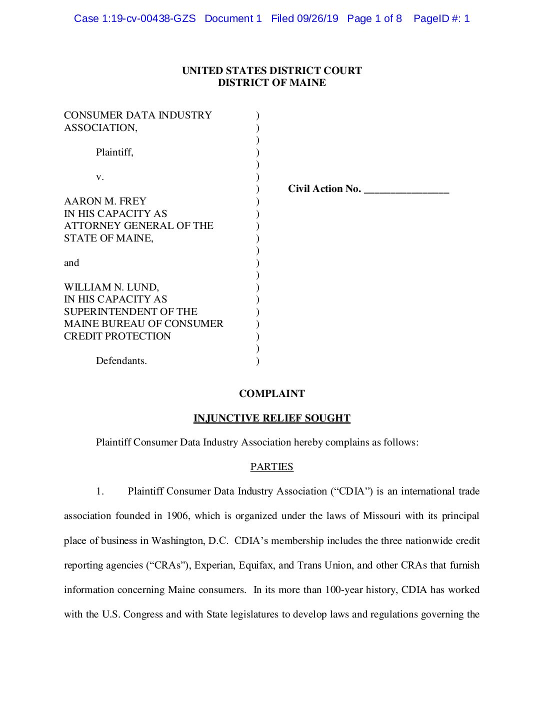 CDIA v. Frey (Maine)