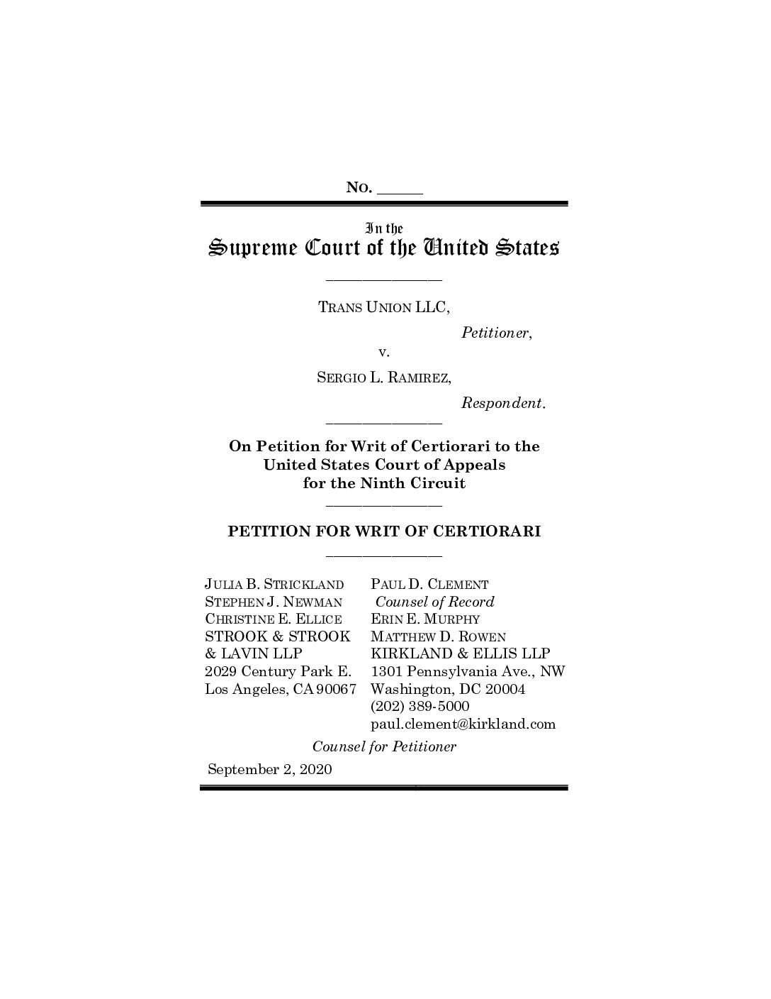 TransUnion LLC v. Ramirez