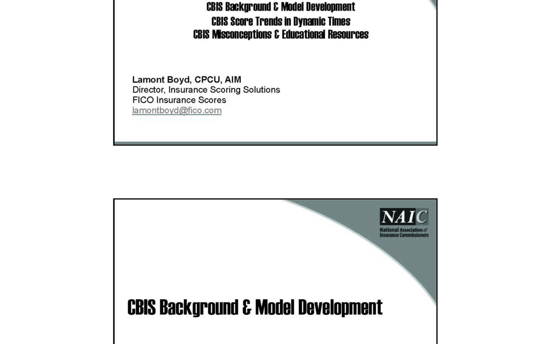 FICO Presentation to NAIC