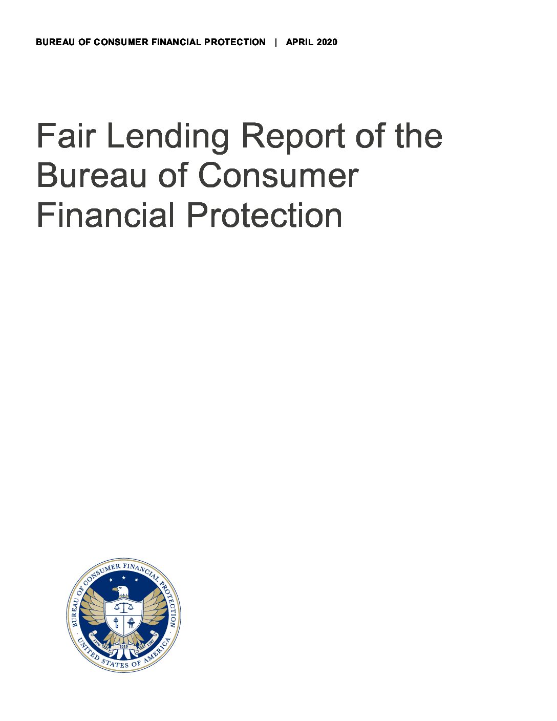 Protecting consumers and encouraging innovation: 2019 Fair Lending Report to Congress