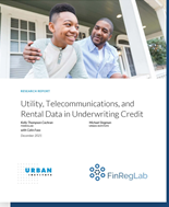 New Report on Utility, Telecommunications, and Rental Data in Underwriting Credit